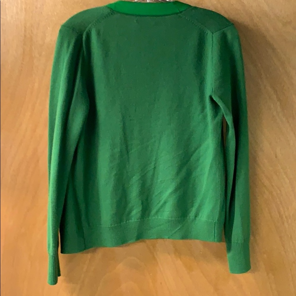 J Crew green ribbon cardigan - Picture 3 of 4